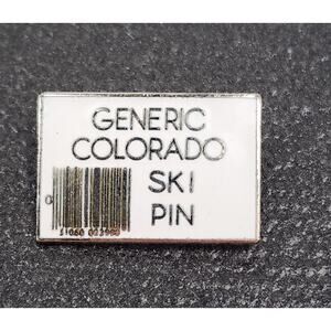 Vintage Ski Pin "Generic Colorado Ski Pin" with barcode